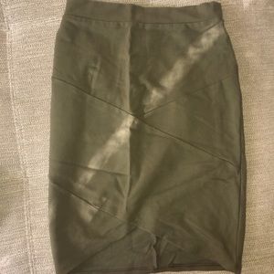 Army Green Pencil Skirt